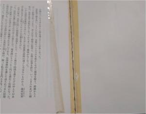 セロテープで補修された本の画像
