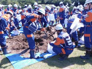 風水害に備えての水防訓練