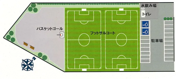 屏風フットサルパークの案内図