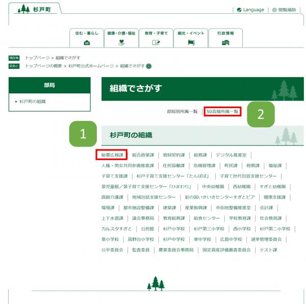組織でさがす方法の画像2