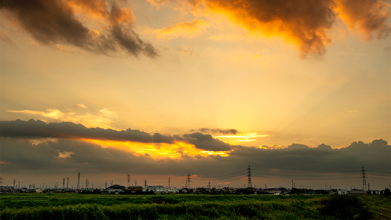 「夕景の大島新田」の画像