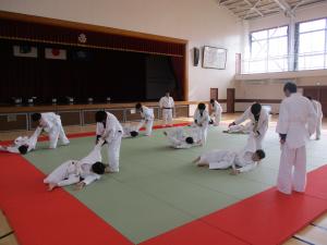 柔道の授業の様子
