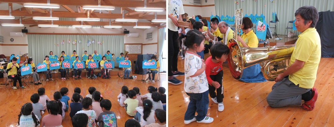 幼稚園での演奏会