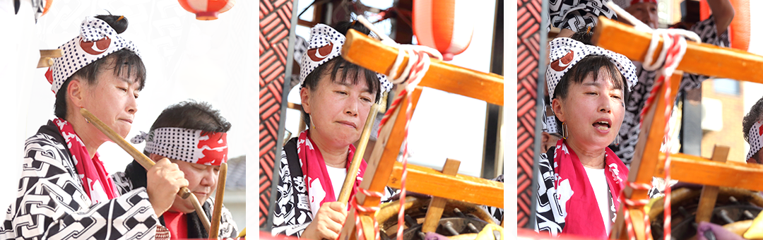 子ども山車での演奏