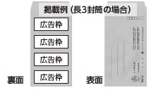封筒広告掲載例（長３）