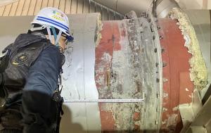 煙道の劣化箇所確認