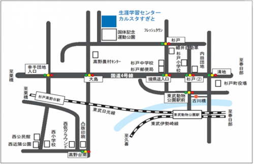 カルスタすぎと案内図