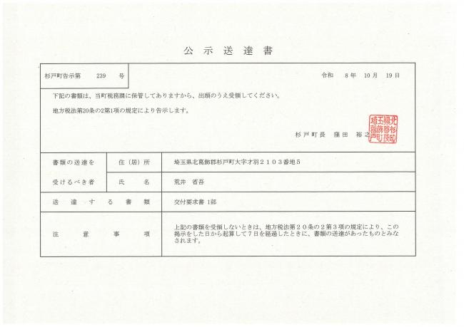交付要求書