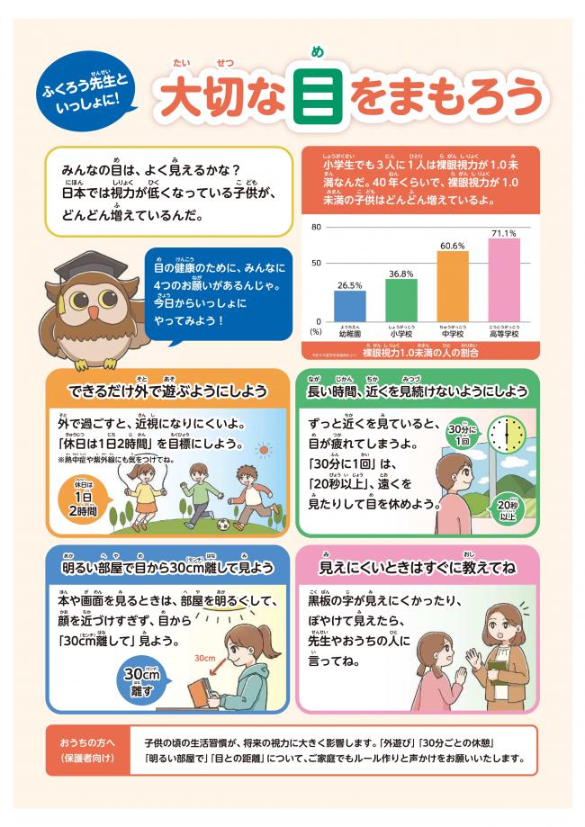 脊柱側弯症及び近視への理解促進に係るポスター2